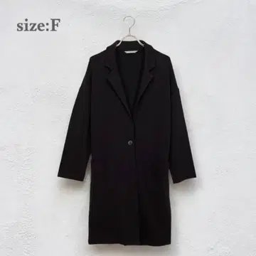 체스터 코트 겉옷 니트 맨투맨 신축성 스트레치 블랙