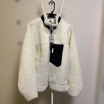 HALHAM 보아 자켓 플리스 화이트