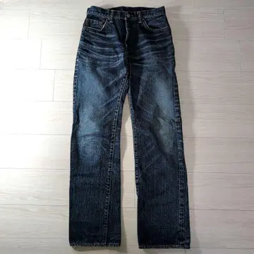 Archive y2k 귀신 수염 허니컴 스트레이트 데님 다크 네이비