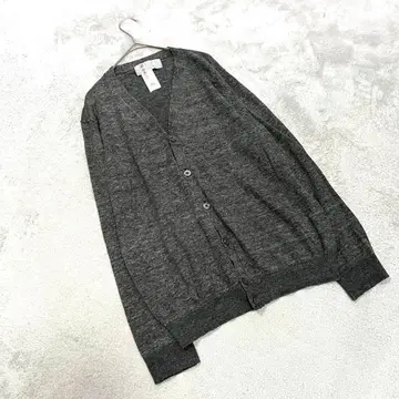 [ 나노 유니버스 ] ( M ) V넥 가디건 다크 그레이 마 혼방