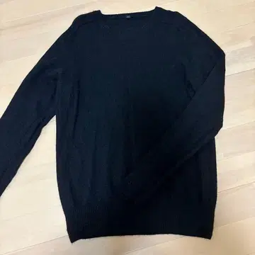 무인양품 블랙 캐시미어 100% 니트 스웨터 L