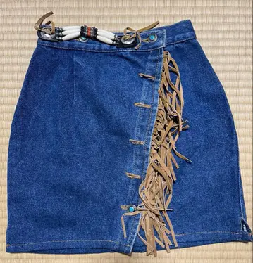 for the BOZO GANG 빈티지 데님 스커트 웨스턴 스타일