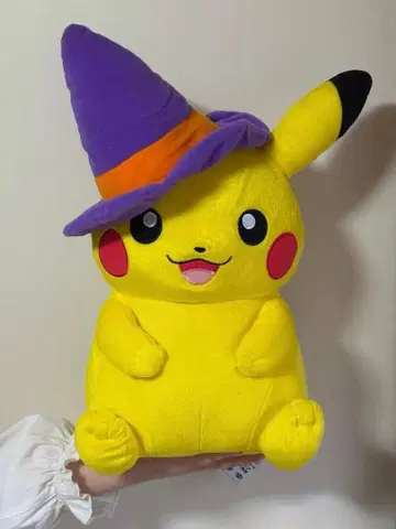 피카츄 봉제 인형 마녀 모자 할로윈 선&문 포켓몬 약 40cm