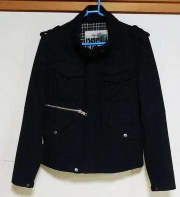 밀리터리 스타일 블랙 자켓 PPFM