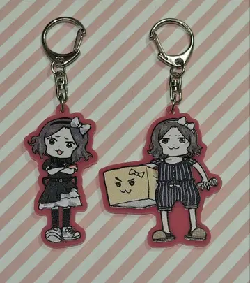 걸즈 밴드 클라이 곰 미네 ver. 에비즈카 토모 아크릴 키링 2개 세트