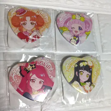 비밀의 아이프리 DMM 스크래치 하트 캔뱃지 4개 세트