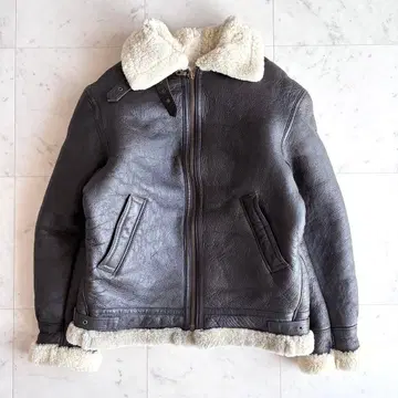 vintage B-3 리얼 무스탕 플라이트 자켓 M 짧은 기장