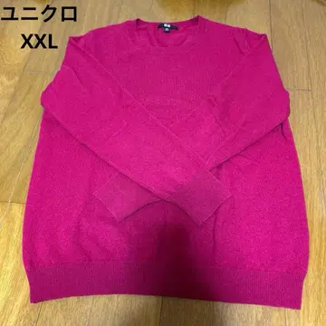 유니클로 UNIQLO 캐시미어 100 크루넥 스웨터 로즈 핑크 XXS