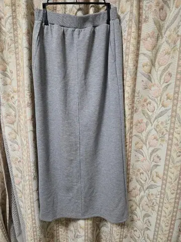 Mal 종이상자 니트 내로우 스커트 그레이