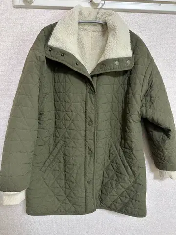 프릭스스토어 리버서블 보아 자켓 카키 퀼팅 아우터