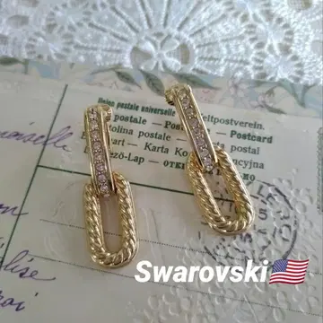 미국제 빈티지 Swarovski 스와로브스키 귀찌