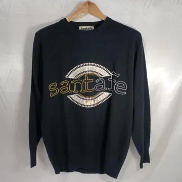 santafe 자수 로고 니트 스웨터 블랙