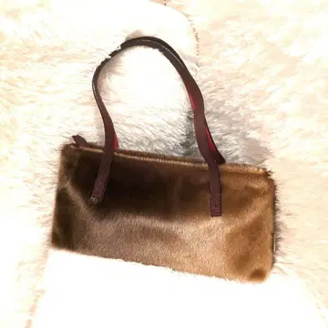 긴자 카네마츠 브라운 퍼 백