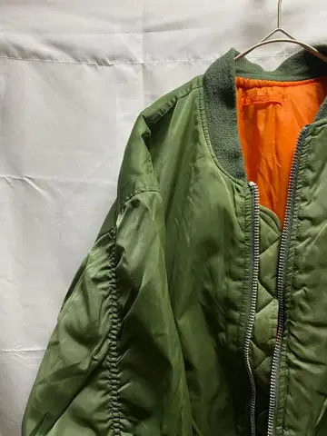 90s MA-1 플라이트 자켓 카키 민간