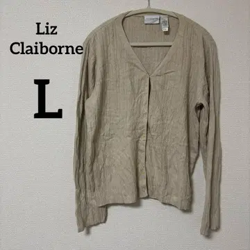 당일 발송 Liz Claiborne [ L ] 베이지 가디건
