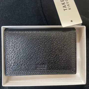 TAKEO KIKUCHI 카드 케이스 블랙/베이지