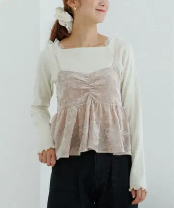 시크 리본 뷔스티에 flower