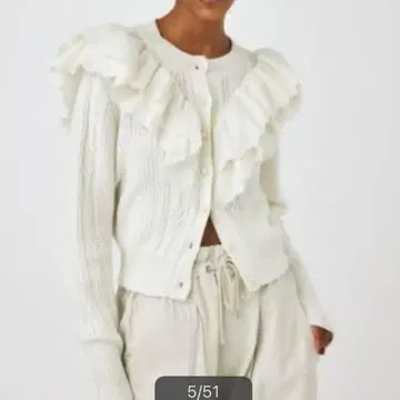 moussy 프릴 가디건