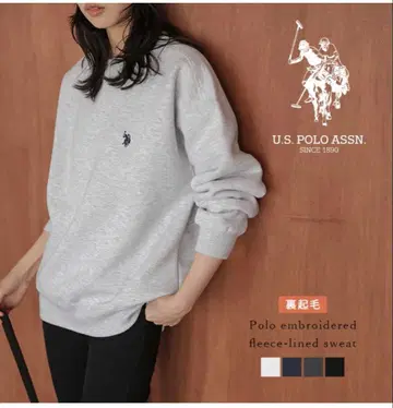 [ 미사용 ] U.S. POLO ASSN. 별주 로고 자수 속기모 맨투맨