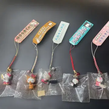간사이 한정판 지역 특색 키티 키링 5개 세트
