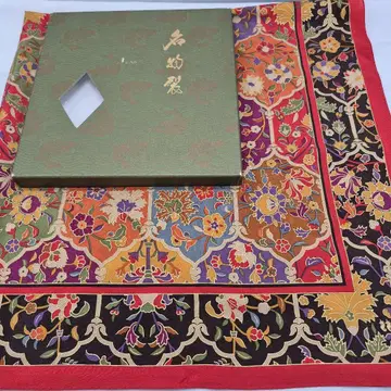 명물직 터키 꽃 문양 비단 스카프 보자기 실크 100% 미사용 새상품