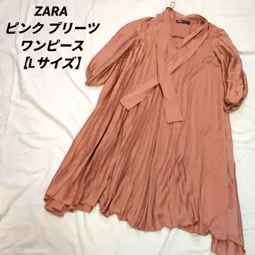 ZARA 핑크 플리츠 원피스 [ L ]