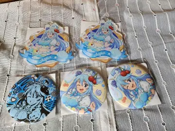 세가 럭키 쿠지 이 멋진 세계에 축복을! 아쿠아 캔뱃지 아크릴 키링