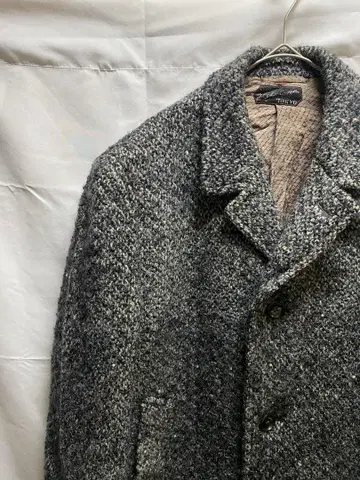 70s 80s 트위드 코트 네프 빈티지