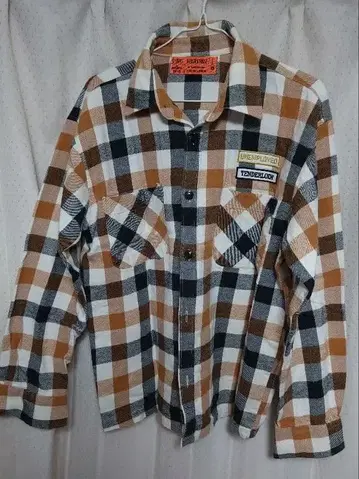 TENDERLOIN 체크 무늬 플란넬 셔츠 L 사이즈