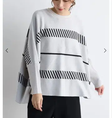 MEDOC 오리지널 자카드 돌먼 니트 라이트 그레이 새상품