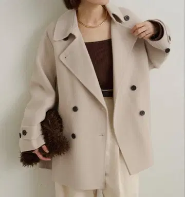 Omekashi 더블 페이스 P 코트