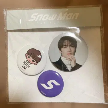 Snow Man 핀 배지 세트 3개입