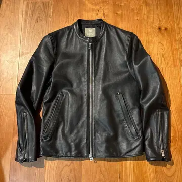 nano universe 싱글 라이더 자켓 천연 가죽 블랙 S 사이즈