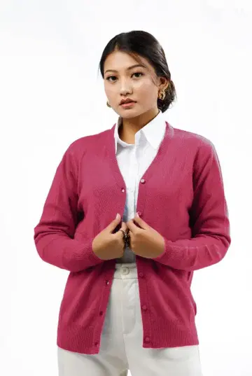 100% 캐시미어 가디건 니트 가디건 (네팔제)