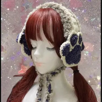 귀도리 고양이 손 니트 핸드메이드