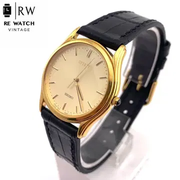 A743 SEIKO SPIRIT 5E31-6B70 골드 블랙 레더