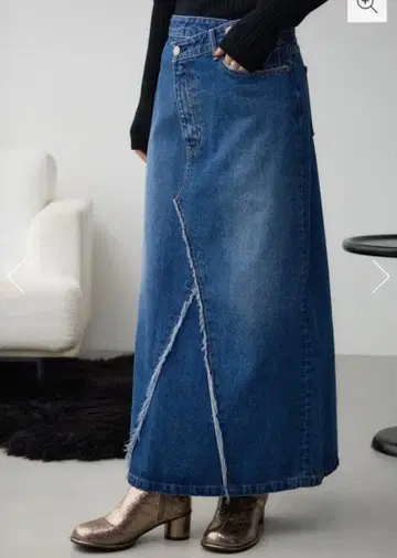 AZUL by moussy 데님 롱 스커트