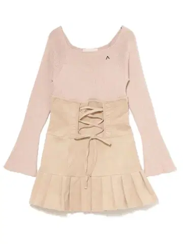 High waist velour mini dress AM1633