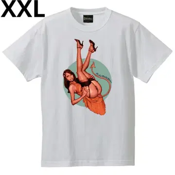 로킹 제리 빈 Pin-up devil 1 T-SHIRT XXL 화이트