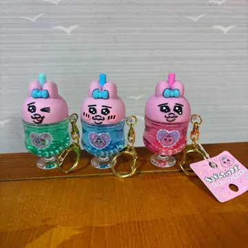 빤쮸토끼 컬러풀 소다 키링 3개 세트