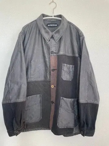 오베르쥬 패치워크 블랙 몰스킨 커버올 40