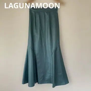 새상품 라그나문 LAGUNAMOON 사이드 플레어 친츠 스커트 롱