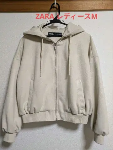 ZARA 페이크 스웨이드 집업 블루종 후드티