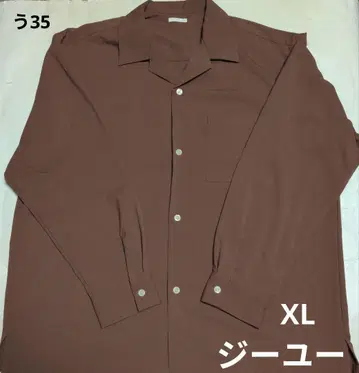 [ 지유 ] 남성용 XL 브라운 캐주얼 셔츠 상의