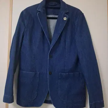 LARDINI 데님 블루 테일러드 자켓 M 사이즈