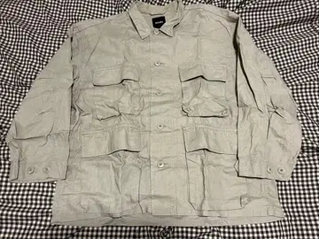 BEAMS 베이지 밀리터리 자켓