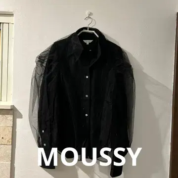 미사용 새상품 택 포함 MOUSSY TULLE LAYERED 셔츠