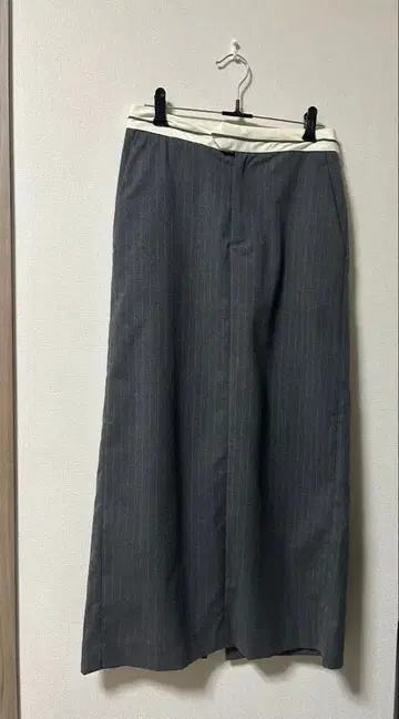 슬로브 이에나 그레이 스트라이프 타이트 스커트 36