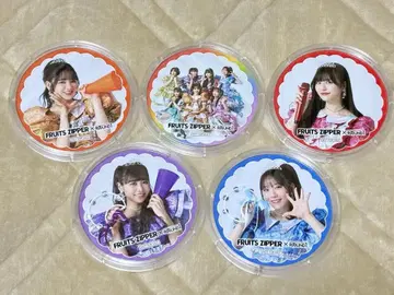 FRUITS ZIPPER ROUND1 코스터 5개 세트