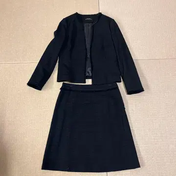 그린 레이블 릴랙싱 트위드 수트 네이비 38